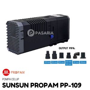 SUNSUN PROPAM PP109/PP 109 Pompa Celup Kolam 80 Watt/80W 5000 liter/jam(lph)