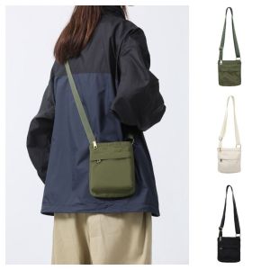 JACOOEQU Multifunctional Crossbody Phone Pouch Handheld Korean Style Nylon Shoulder Bag Simple Street Style Men Square Bag Woman