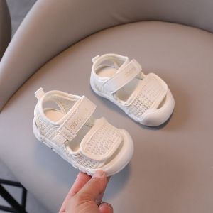 Sandal Lưới Cho Bé Đế Mềm Thoáng Khí Khóa Dán Velcro Phong Cách Hàn Quốc Hè 2026
