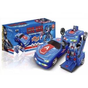 Asseenontv #2in1 Transformer Robot Bumb Kids Toys With Lights&Music