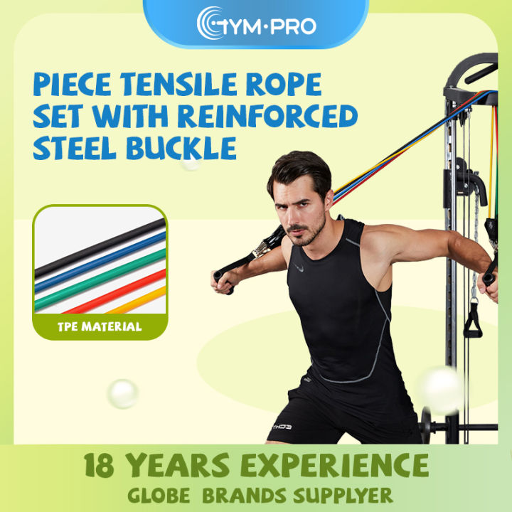 Gympro 11 Mảnh TPE/Latex Độ Bền Kéo Bộ dây dắt thú cưng Với Gia Cố khóa ...