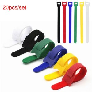 BESTOURO 20pcs Practical Reusable Fastening Wire Management Cable Organizer Cord Tie Nylon Strap