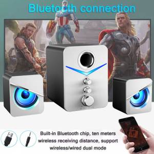 【Ready Stock】Portable Subwoofer Multimedia Speaker with Bluetooth Wired Computer Speakers