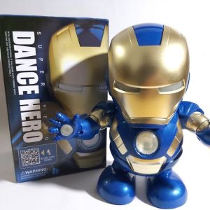Dance Robot Super Hero Avenger Ironman LED & Music Dancing Toys Battery Operated