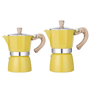 Coffee Brewer Pot with Heat Resistant Handle Stovetop Espresso Coffee Maker 3/6 Cup Household Small Espresso Pot