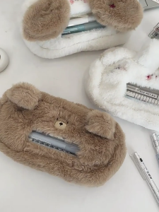 กระเป๋าจุของได้มากปากกาสุนัขการ์ตูน Pouch Pensil ตุ๊กตากระต่ายเคสดินสอสร้างสรรค์กระเป๋าใส่ดินสอกลับไปที่อุปกรณ์การเรียน