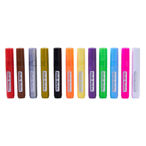 Erasable Liquid Chalk Marker 15mm Tip Colored Liquid Chalk Pen For Advertising LED Board Glass Window and Art Project