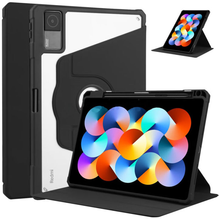 With%20pen%20holder%20For%20Xiaomi%20Mi%20Pad%205/5pro%20%20Mi%20Pad%206/6%20Pro%20REdmi%20Pad%2010.61%20/%20Redmi%20Pad%20SE%2011%20360%20degree%20rotation%20Flip%20Leather%20Case%20-%20Image%204