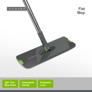 Scrubz 360° Stainless Steel Microfiber Flat Mop