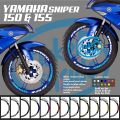 Yamaha Sniper 155 & 150 Mag Decals Sticker Front & Back Side By Side 4pcs (CHECKERED). 
