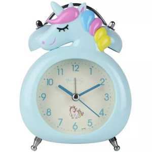 Jam Weker Meja/Jam Alarm Beker/Alarm Clock Kado Unik Lucu Motif Unicorn Bunyi Kring
