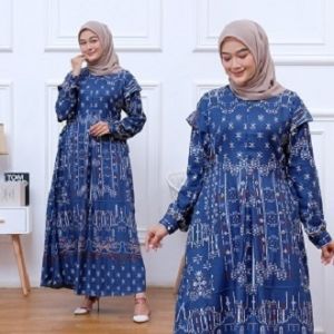 RABELA Gamis Terbaru Kekinian Maxy Muslim Sabuk Lepas Pasang Bahan Cringkle Premium Outer Felecia Kalela Marmer Rinara Zoya Bunga Syahnazz