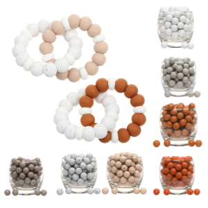 Silicone Đồ chơi nhai cho nam nữ 7 màu sắc được thiết kế cho tự kỷ đồ chơi cảm giác cho trẻ em cắn 15 mét hạt gói của 20