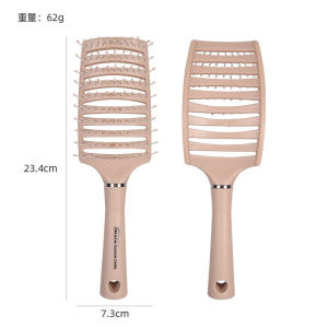 Sikat Rambut Comb Curved Vent Fluffy Cute Macaron Curved Comb Fluffy Hair Styling Anti-Frizz