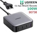 Củ Sạc nhanh 100W GAN Ugreen 90736 CD238,3 x USB-C và 1 USB-A Power Delivery 3.0 (dây dài 2m ). 