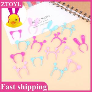 ZTOYL💝 5Pcs Dollhouse Miniature Headband Rabbit Cat Bear Ear Head Band Doll Mini Hairwear Hair Accessories for 30cm Doll