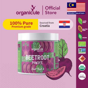 Organicule Beetroot Powder [300g] | Rich in Antioxidants Iron & Fiber | Energy & Immune System Booster Rich in Fiber | 100% Authentic | Sourced from Croatia