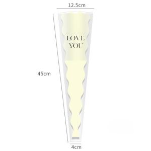 【50Pcs】Single Flower bouquet wrapper Valentines wrapper Single Rose Packaging Flower wrapper Flower wrapping paper Love Single Flower Packaging Bag Bouquet Gift Wrapping Paper Fuzzy wire Flower Wrapper Flower Bouquet Sleeves wrapper for bouquet 45*4*12cm