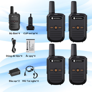 【Combo 2 Cái】Motorola C51 Bộ đàm UHF(400-470MHz) Mini Walkie Talkie 5W 16 Channel Vượt trội về âm thanh Độ bền cao 1~3KM Sử dụng hàng ngày 9800mAh Dễ dàng vận hành