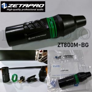 Jack Canon XLR Male ZETAPRO ZT 800M - BG / ZT 800M-BG / ZT800 M - BG JANTAN ORIGINAL / Jek Canon Cowok Laki Conector Audio XLR Zetapro ZT800M BG - Body Besi
