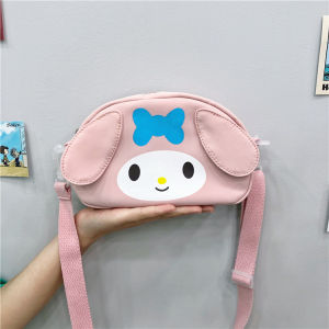 20CM 3D Sanrio EAR shoulder crossbody coin purse multi-purpose pencil cosmetic SLING bag Pouch adjustable strap