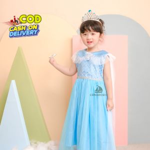 GAUN PESTA ANAK FROZEN / PESTA ULANG TAHUN / COSPLAY FROZEN ANAK