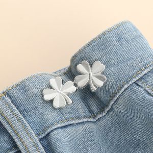 Nút Gài Hình Cỏ Bốn Lá/Bướm Điều Chỉnh Lưng Quần Có Ghim Cài Ko Cần May Cố Định-NIEVE
