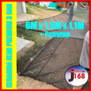 Keramba Ikan waring jaring RK 3 bar super tebal siap pakai ukuran 6x15x1