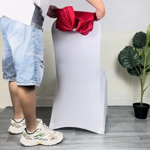 Ghế cung quan hệ Ghế kết thúc tốt đẹp cho đám cưới Lễ kỷ niệm và tụ họp gia đình trong màu sắc tùy chọn băng chéo trang trí ghế 1 cái