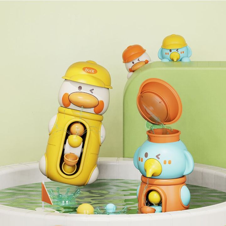 Baby Bath Toys For Toddlers Elephant Duck Water Wheel Boys Girls ...