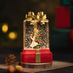 Christmas Birthday Gift Decorations Crystal Lamp Ornaments Decorative Lantern Old Man Nightlight Scene Layout