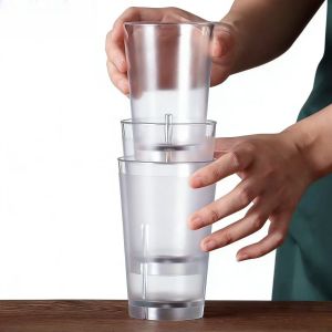 NAJIA 6pcs Acrylic Plastic Water Cup High Grade Plastic Drinking Cups Hot & Cold Drinking Glass for Restaurant And Home Use