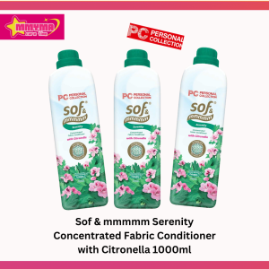 Sof & mmmmm Serenity Concentrated Fabric Conditioner with Citronella 1000ml