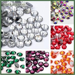 tuokaiguoji 1440pcs 2mm DIY Beads Rhinestone Flat Back Bead Charm Rhinestones Glitter Beads For DIY Craft Jewelry Making