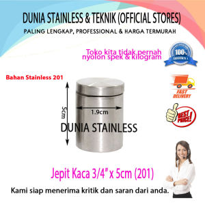 jepit Kaca 3per4x5cm 201 aksesoris stainless