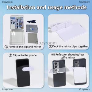 [COD] Cozyroom Adjustable Sky Mirror 2-in-1 Phone Rear Selfie Mirror ing Clip Outdoor Travel Phone ing Reflector ing Supplies