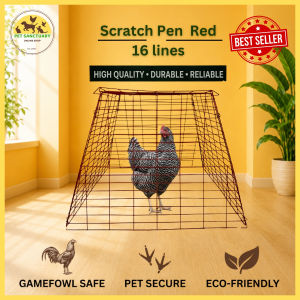 16 lines Scratch pen Red / chicken pen / Heavy Duty /cock cage / game fowl / kulungan ng manok