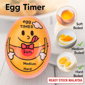 HOME BEST 1pc Egg Boiler Color Changing Egg Timer - 3 modes Boiled Egg Soft / Medium / Hard - Perfect Boil Eggs Countdown Rebus Telur Masa Undur 煮蛋计时器 FZ1-0155