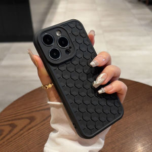 Mesh Breathable Simple Phone Case for IPhone 11 12 13 14 15 Pro Max 14 15 Plus Shockproof Shell Back Cover