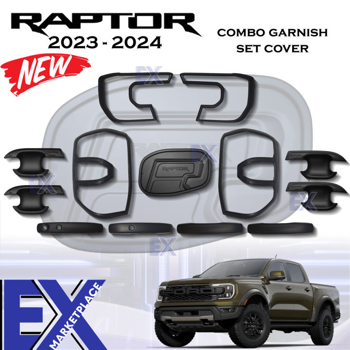 Ford Next-Gen Ranger RAPTOR 2023 to 2024 Garnish Combo Set Cover Matte ...