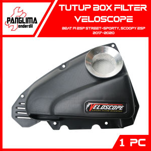 Box Filter Veloscope  Beat FI eSP Street-Sporty 2014-2020 K25G-K81 & Scoopy eSP K93 2017-2020 & Vario 110 eSP 2015-2019 eSP Tutup Cover Penutup Udara Variasi Rapat Rapet Tertutup Bolong Corong Velocity