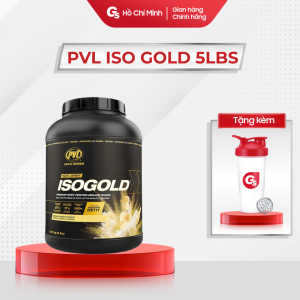 Sữa tăng cơ Pvl Iso Gold Premium Isolate 100% Whey Protein Powder With Probiotic 5Lbs (2.27Kg) nhập khẩu Canada - Gymstore