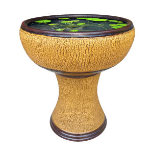 ชุดอ่างน้ำพุดินเผา ปั๊มน้ำ แผงโซล่าเซลล์ในชุด รับประกันสินค้าระหว่างจัดส่ง