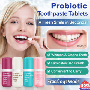 Probiotic Solid Toothpaste Tablets Advanced Teeth Whitening 7 Day White Stain Removal Fresh Breath Oral Care Dental Hygiene Product