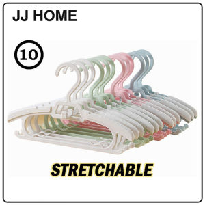 【JJ HOME】 Adjustable Telescopic Baby Clothes Hanger Durable Hanger for Kids / Anti Slip Traceless Hanger