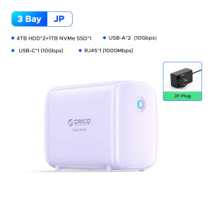 ORICO DataMatrix With Raid Docking Station USB 3.2 Type-C RJ45 Up to 10Gbps for Hot and Cold Data Compatible with Windows and Mac【Raid Funtion】