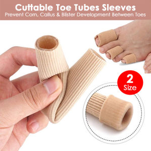 🇸🇬 Cuttable Toe Tubes Sleeves / Made of Elastic Fabric Lined with Silicone Gel. Toe Sleeve Protectors Relief Toe