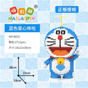 Mô hình lắp ghép le.go doraemon thần tài 41cm [TẶNG BÚA] hàng xịn mang lại sự may mắn tài lộc rèn tư duy decor phòng 