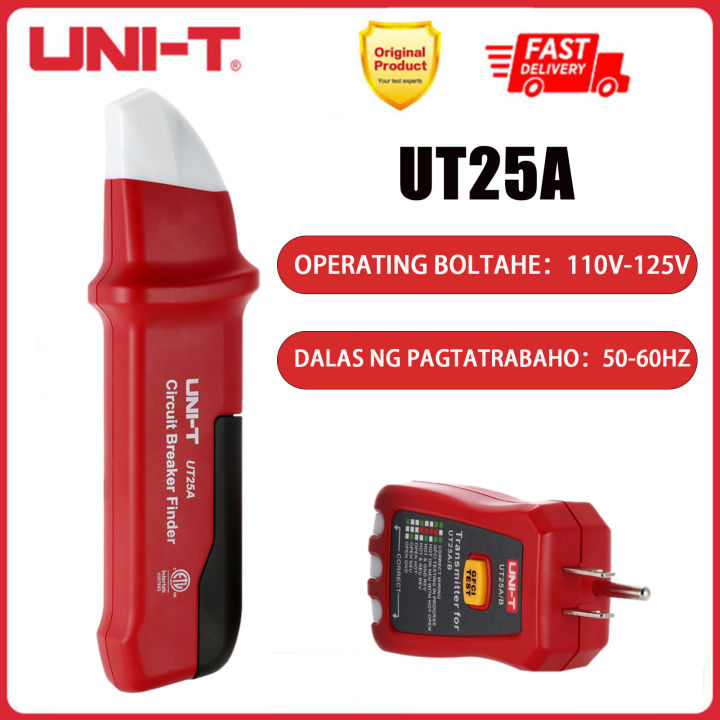 UNI-T UT25A Digital Circuit Breaker Finder & GFCI Outlet Tester With LED