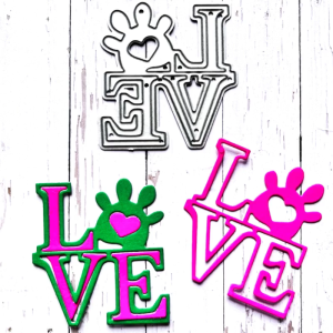 Love Metal Cutting Dies Stencils for DIY Scrapbooking Decorative Embossing Paper Cards Template Decorative Die Cuts